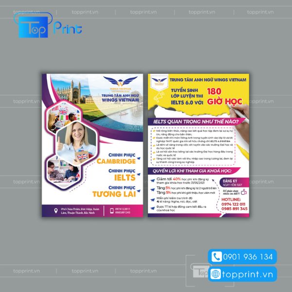 Bố cục của tờ rơi tiếng anh