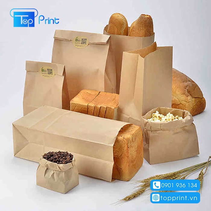 Mẫu túi giấy đựng bánh mì đa dạng cho khách hàng lựa chọn