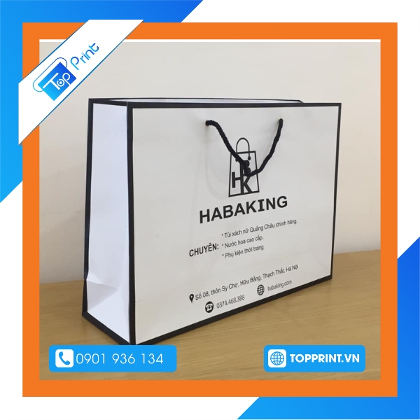 Mẫu túi giấy đựng quần áo đơn giản
