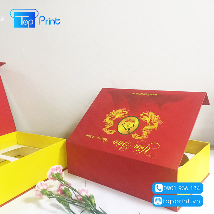 Gia công gấp hộp giấy đựng mật ông tại TOPPRINT