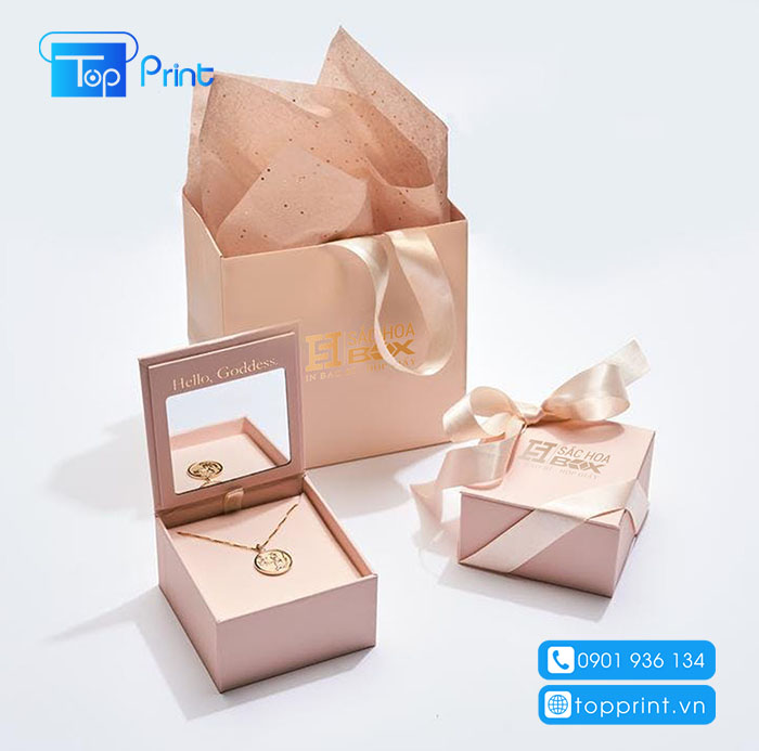 Thiết kế hộp giấy đựng trang sức đẹp đa dạng mẫu mã HCM