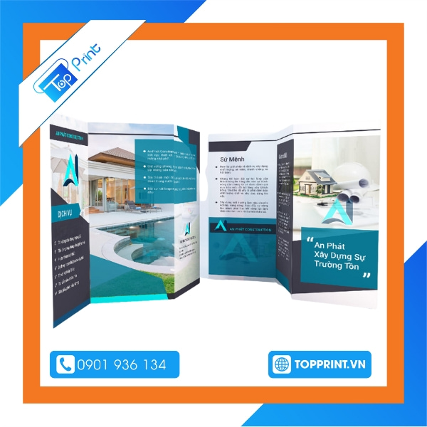 Brochure xây dựng gấp ấn tượng khách hàng
