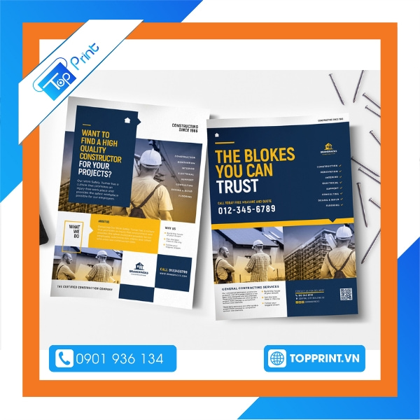 Thiết kế Brochure công ty xây dựng chuyên nghiệp