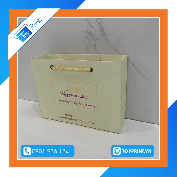 Túi giấy đơn giản dùng đựng nước hoa