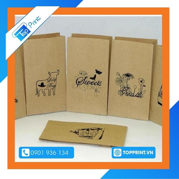 Mẫu túi giấy đựng trà đáy xếp 