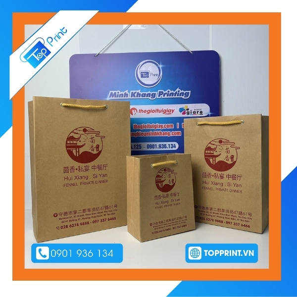 Thiết kế túi giấy đựng trà theo yêu cầu