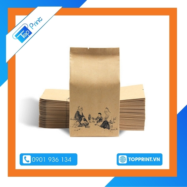 Chất liệu giấy Kraft dùng làm túi đựng trà giá rẻ