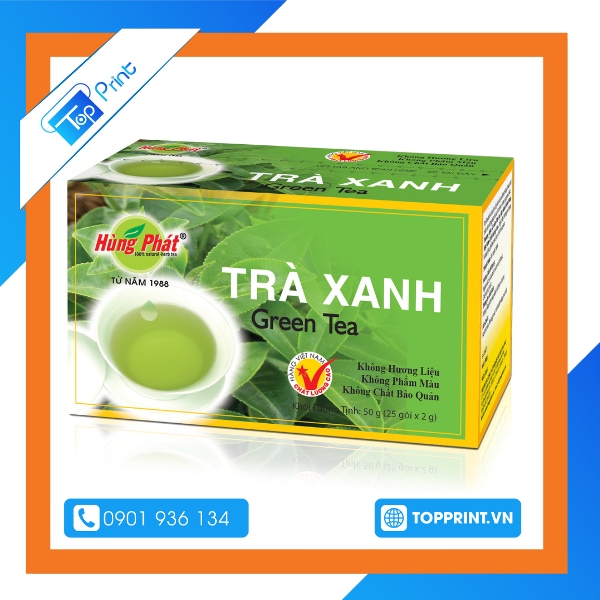 Mẫu hộp giấy đựng sản phẩm trà