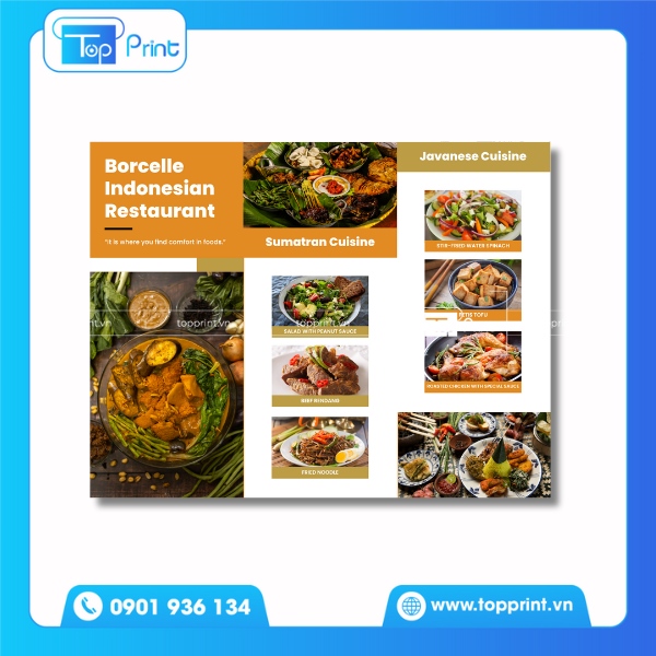 15+ Mẫu brochure ẩm thực ấn tượng và ngon miệng khách hàng