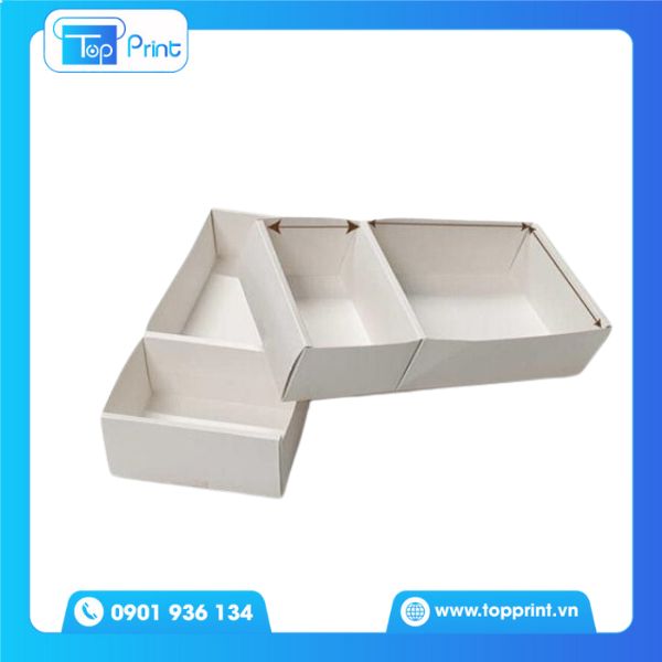 Hộp giấy trắng nhiều ngăn