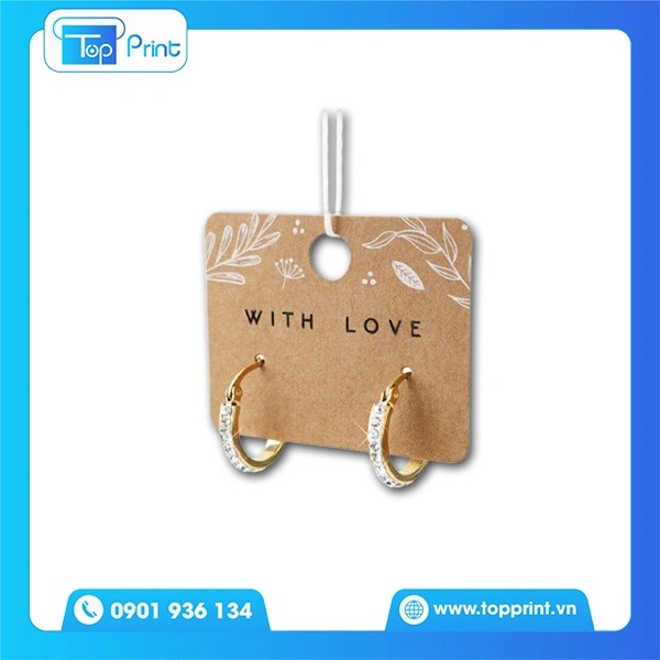 In Tag Treo Trang Sức Bằng Nhựa PVC