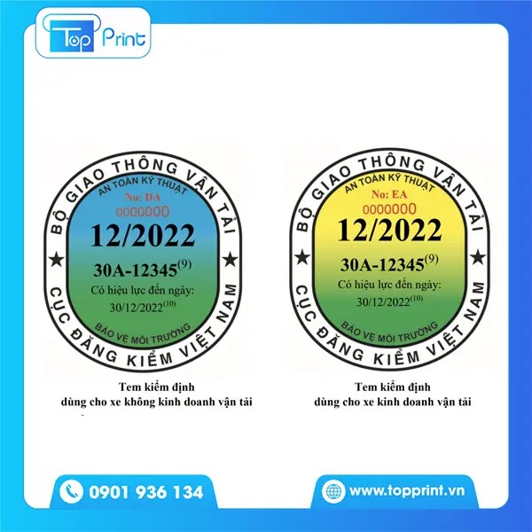 5+ Mẫu Tem Đăng Kiểm Phổ Biến Chất Lượng