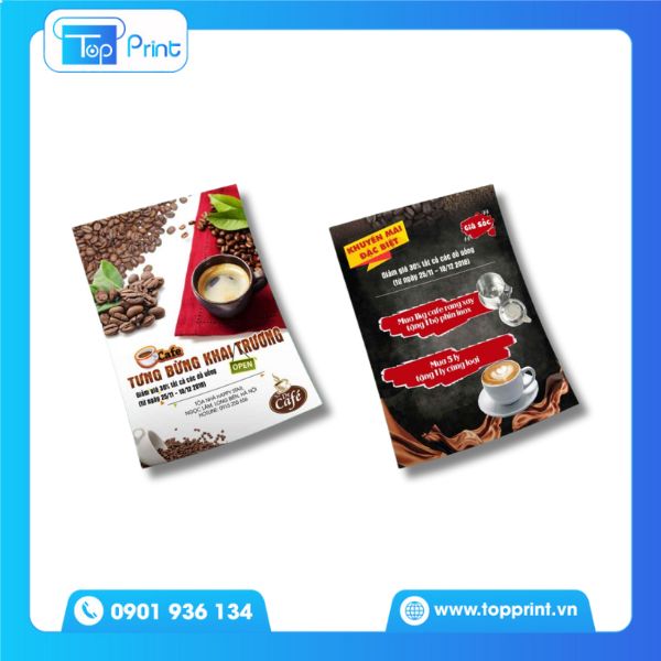 Tờ rơi quán cafe đẹp và ấn tượng