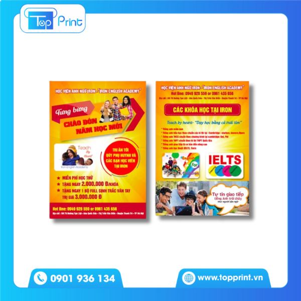 20+ Mẫu Tờ Rơi Quảng Cáo Trung Tâm Tiếng Anh Đẹp